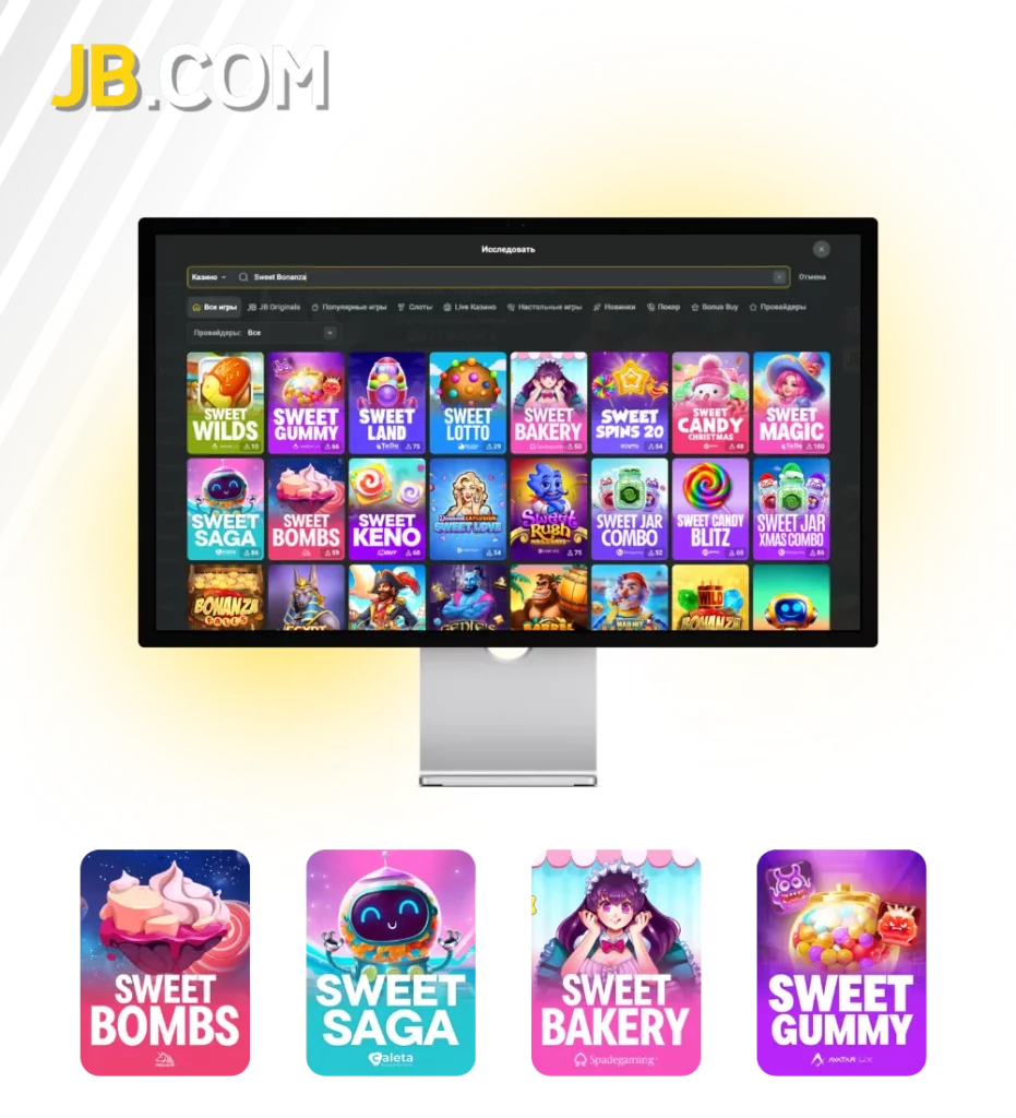 Выбор слотов Sweet Bonanza JB.COM